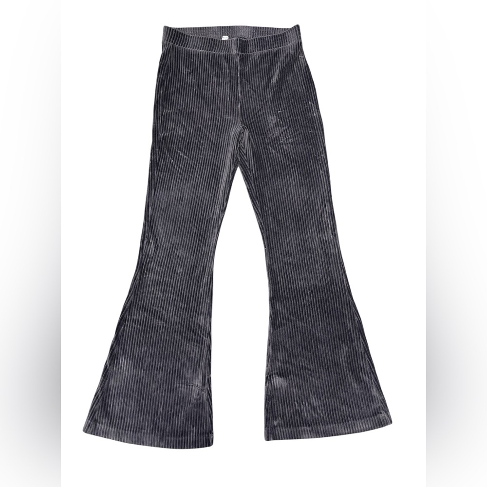 Aerie Flare Corduroy Grey Pants Size Large